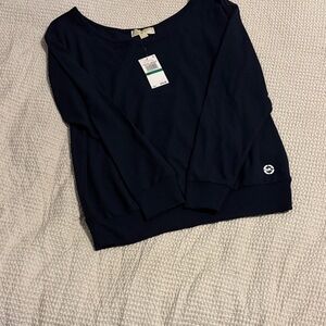 Michael Kors Navy Long Sleeve Top